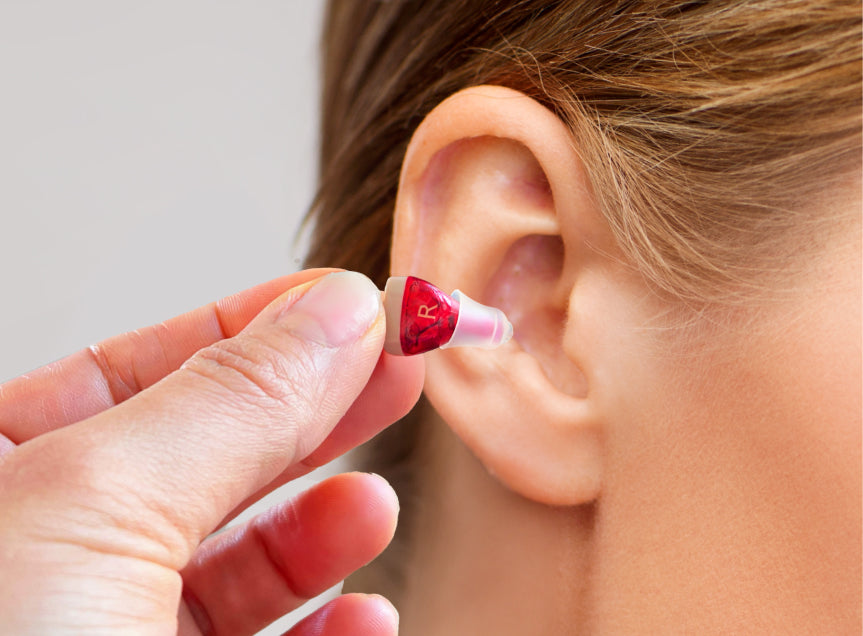 Hearing aids close to the ear